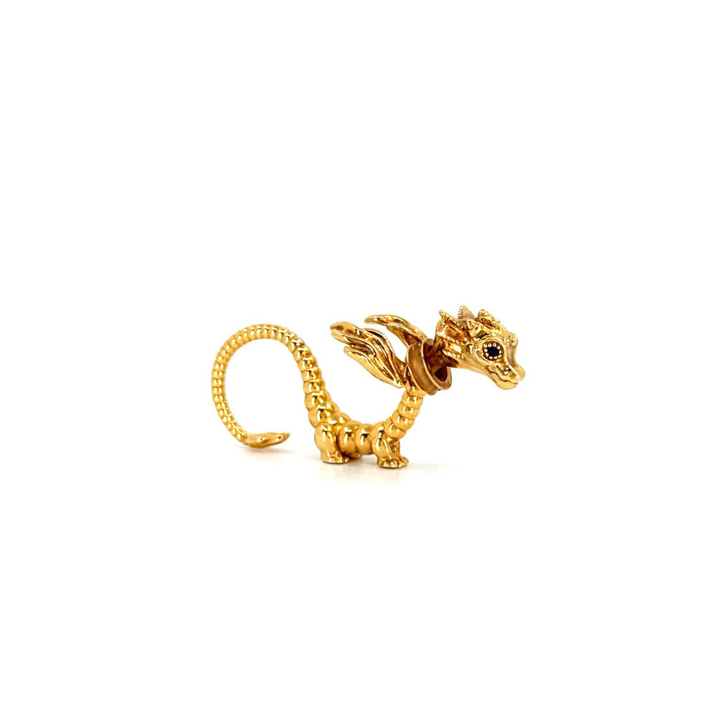 La Dragonne Long Ring / Gold Vermeil & Plain Collar