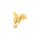 La Cheetah Mythique Shoulder Accessory / Gold Plated Brass & Black Spinel Spots