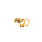 La Dragonne Long Ring / Gold Vermeil & Plain Collar