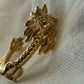 La Petite Dragonne wearring a Collar / 18K Gold Ring & Standing Sculpture