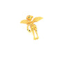La Cheetah Mythique Shoulder Accessory / Gold Plated Brass & Black Spinel Spots