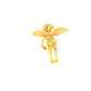 La Cheetah Mythique Shoulder Accessory / Gold Plated Brass & Black Spinel Spots