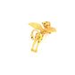 La Cheetah Mythique Shoulder Accessory / Gold Plated Brass & Black Spinel Spots