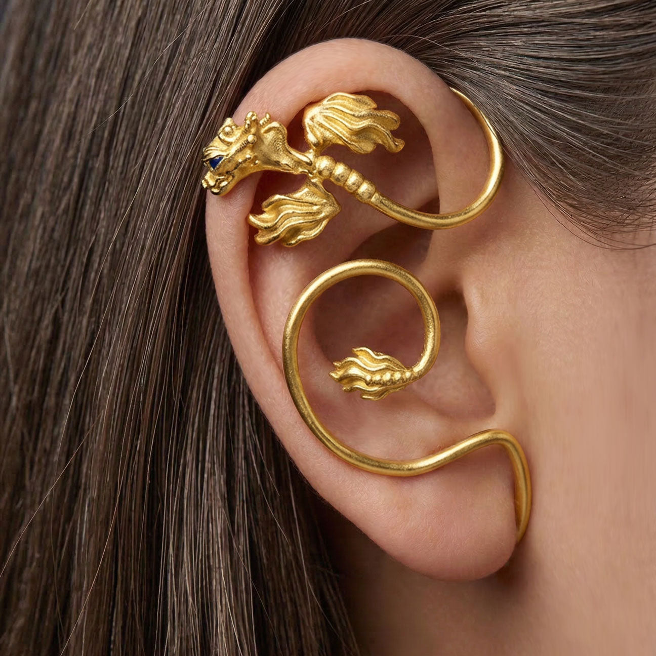 La Dragonne Ear Wrap / Gold Vermeil