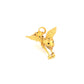 La Cheetah Mythique Shoulder Accessory / Gold Plated Brass & Black Spinel Spots