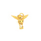 La Cheetah Mythique Shoulder Accessory / Gold Plated Brass & Black Spinel Spots