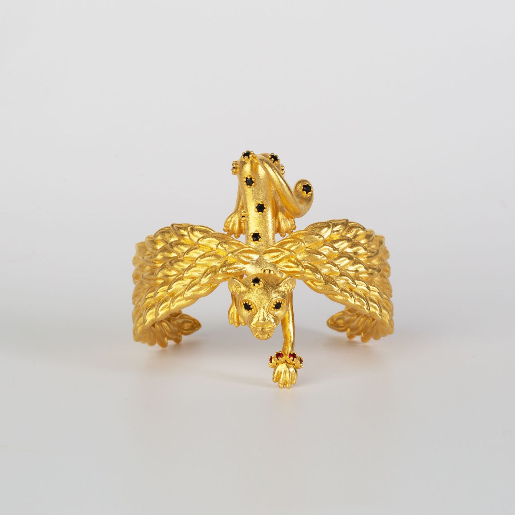 La Cheetah Mythique Cuff / Gold Vermeil & Black Spinel Spots