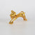 La Cheetah Mythique Shoulder Accessory / Gold Plated Brass & Black Spinel Spots