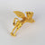 La Cheetah Mythique Shoulder Accessory / Gold Plated Brass & Black Spinel Spots