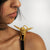La Cheetah Mythique Shoulder Accessory / Gold Plated Brass & Black Spinel Spots