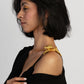 La Cheetah Mythique Shoulder Accessory / Gold Plated Brass & Black Spinel Spots