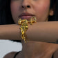 La Dragonne Cuff / Gold Vermeil & Sapphire Collar