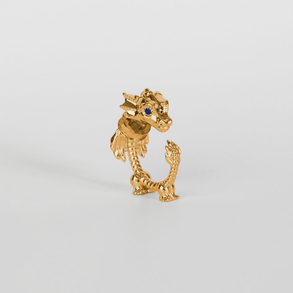 La Dragonne Mini Ring / Gold Vermeil & Plain Collar