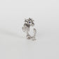 La Dragonne Mini Ring / Silver & Plain Collar