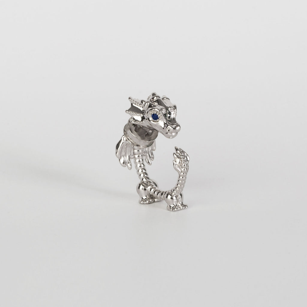 La Dragonne Mini Ring / Silver & Plain Collar
