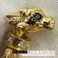 La Petite Dragonne wearring a Collar / 18K Gold Ring & Standing Sculpture