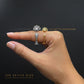 La Petite Dragonne wearing Earrings / 18K Gold Ring & Standing Sculpture