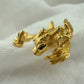 La Petite Dragonne Sleepy / 18K Gold Ring & Standing Sculpture