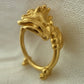 La Petite Dragonne Sleepy / 18K Gold Ring & Standing Sculpture