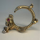 La Petite Dragonne wearing Earrings / 18K Gold Ring & Standing Sculpture