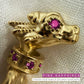 La Petite Dragonne wearring a Collar / 18K Gold Ring & Standing Sculpture