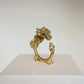 La Petite Dragonne wearring a Collar / 18K Gold Ring & Standing Sculpture