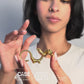 La Dragonne Long Ring / Silver & Plain Collar