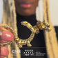 La Dragonne Long Ring / Silver & Plain Collar