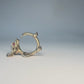 La Petite Dragonne wearing Earrings / 18K Gold Ring & Standing Sculpture